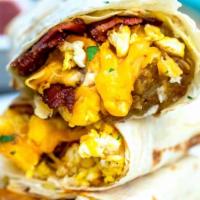 Bacon Breakfast Burrito · Bacon, egg, Boar's Head® American Cheese and potato.