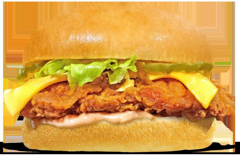 Fish burger deluxe  · Breaded fish comes with lettuce tomatoes on a burger bun.