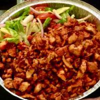 Chicken over Rice · Come with lettuce, tomato, onions and pita bread. Hot sauce white sauce