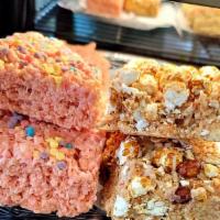 Rice Krispy Treat  · Homemade rice-krispy treats. Made with real butter, marshmallows, vanilla and a variety of r...
