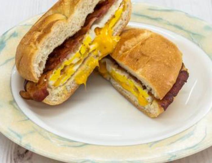 Bacon Roll, Egg, and Cheese · Cured pork. 