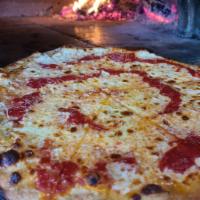 Boardwalk Pizza · Touch of garlic, shredded mozzarella swirl of our pizza sauce.