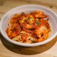 Shrimp Fra Diavolo · Sauteed in plum tomatoes, basil and dried hot pepper, served over linguine.