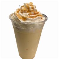 Vanilla Milkshake · whipped cream and caramel syrup on the top