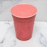 Royalty Smoothie · Almond milk, strawberry, almond butter, honey and banana.