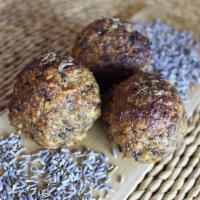 Lavender Bomb · Mix of nuts, raisins and lavender. Gluten-free. Vegan.