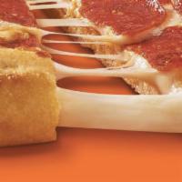 Extramostbestest Stuffed Crust Pepperoni Pizza · Served with 3 feet of cheese stuffed in the crust with Pepperoni.