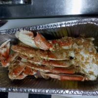 Dungeness Crab Boil Special (feeds 1-2) · 2 clst Dungeness crab, 1/2 lb. shrimp, corn and potato. 