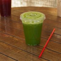 Popeye Juice · Spinach, orange, celery, and apple.