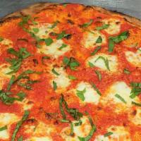Margherita Pizza - Large · Basil, mozzarella balls, ＆ red sauce.