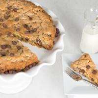 Giant Chocolate Chip Cookie · Classic chocolate chip cookie oversized! Giant chocolate chip cookie feeds 15 to 20 people. ...