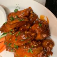 CHICKEN WINGS   · 5 pieces, buffalo or plain