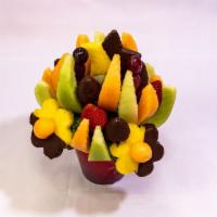 Delicious Daisy Bouquet with Dipped Strawberries & Pineapple · Brighten someone's day with our Delicious Daisy® with Dipped Strawberries & Pineapple! This ...