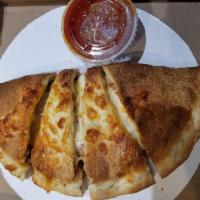Eggplant Calzone · Breaded baked eggplant with marinara sauce. Made with fresh daily dough, house cut mozzarell...