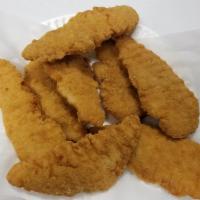 Chicken Fingers · 5 to 8 pieces. Lightly breaded first quality golden chicken fingers.
