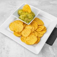Guacamole · Mild, organic guacamole made from hand-scooped Haas avocados. Served with tortilla chips.