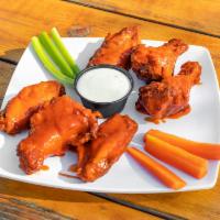 Wings · Jumbo chicken wings tossed in your choice of sauces.
