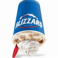 Caramel Apple Pie Blizzard® Treat		 · Apple pie pieces, soft caramel pieces and whipped topping blended with creamy DQ® vanilla so...