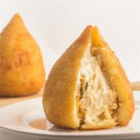 Coxinha De Frango and Catupiry  · Brazilian chicken with Brazilian cream cheese croquette. Breaded outside layer filled nicely...