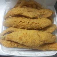  Catfish Tails · with fries & bread