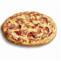 Large Ham and Pineapple Pizza · Housemade marinara sauce, mozzarella, smoked ham, pineapple. 