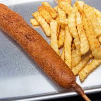 Foot Long Corn Dog Basket · A nationwide staple made famous in Texas. We’re consistently told that our corn dogs are bet...