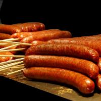 Sausage on a Stick Basket · Our sausage is made from the finest cuts of beef and pork blended with our specialty seasoni...