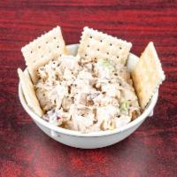 15. Apple Chicken Salad and Crackers · Pulled rotisserie chicken, celery, chives chopped apple, pecans, mayonnaise, and Dijon musta...