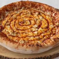 BBQ Chicken Pizza · BBQ sauce, chicken, mozzarella cheese 