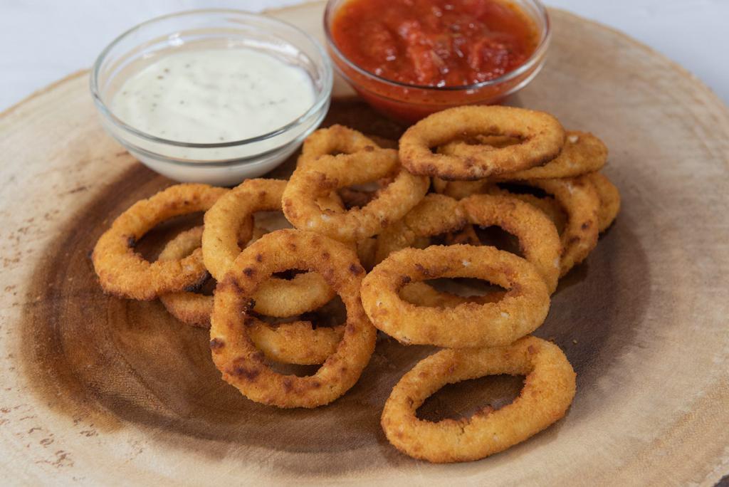 15 Piece Onion Rings · Served with ketchup.