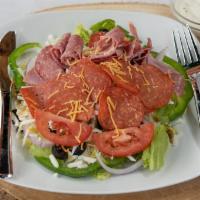 Antipasto salad · House salad with ham,salami,pepperoni and cheese. 