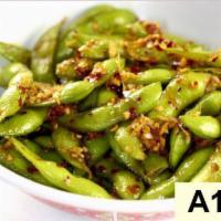 A1. Spicy Edamame · Spicy stir-fried soybean.