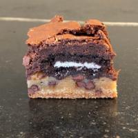 Slutty Brownies · These are Ah-mazing! They have a chocolate chip cookie base, a center layer of Oreos and a l...