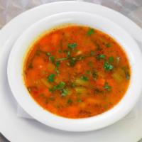 Minestrone Soup · Served in a 16 oz. container and includes fresh bread.
