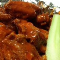 Chicken Wings · Your choice of flavor, served with celery.