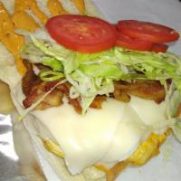 2. Grilled Chicken Sandwich · Mozzarella, avocado, bacon,lettuce and tomato.