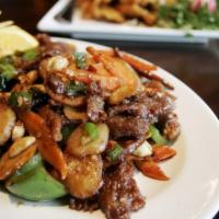 B5. Kung Pao Beef · Spicy stir-fry. Hot and spicy.