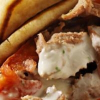 Chicken Gyro · Tzatziki sauce, lettuce, tomato, and red onions.