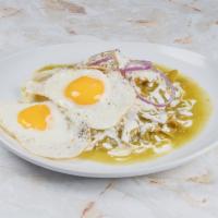 Chilaquiles · Verdes, rojos o divorciados. Tortilla casserole in choice of red or green sauce topped with ...