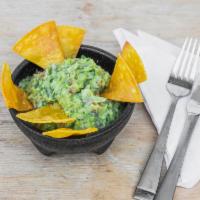 GUACAMOLE WITH CHIPS · Homenade avocado with tomatoes, cilantro & onions and lime (spicy,medium spicy & not spicy)
...