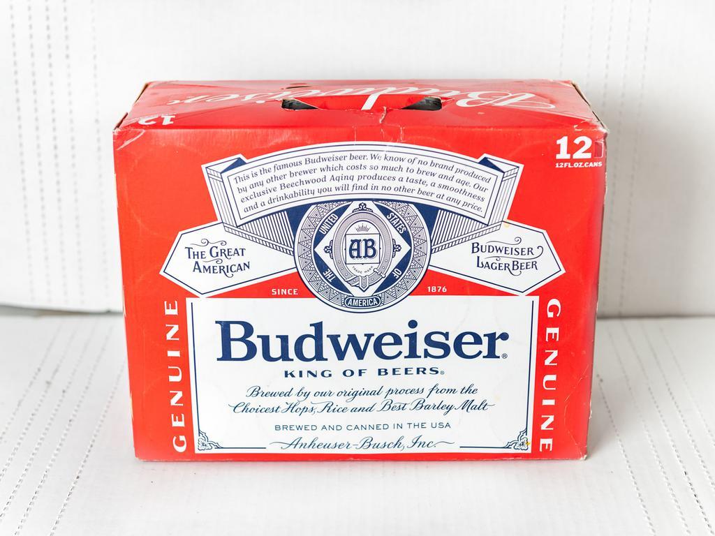 12 Packs Budweiser · Suit case 12 oz. 12 oz. can. Must be 21 to purchase.