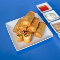 3 Pieces Egg Rolls · Every 3 rolls come with free sauce.