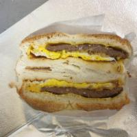 Beef Sausage, Egg, Cheese Roll · 