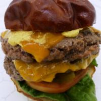 Double Xenos Burger · Double 6 oz. freshly made patty.