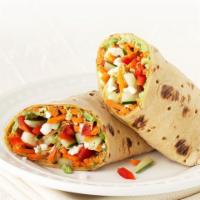 Veggie Wrap · Avocado, cucumber and roasted peppers.