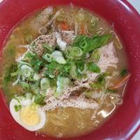 N3. Chicken Ramen Noodle · Bean sprout, onions, carrot, shredded chicken and boiled egg.