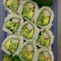 R2. California Roll · Avocado, cucumber, crabmeat . Topped with sesame seeds.