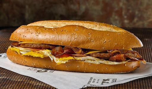 Bacon egg and cheese on a hero · Bacon ,sausage ,ham or turkey