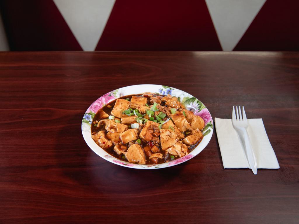 161. Ma Po Tofu · With white or brown rice. Hot and spicy.