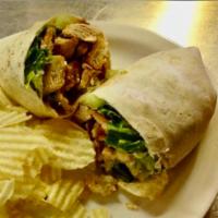 Chicken Caesar Wrap · grilled chicken, caesar dressing, romaine lettuce, parmesan cheese and croutons, and side of...